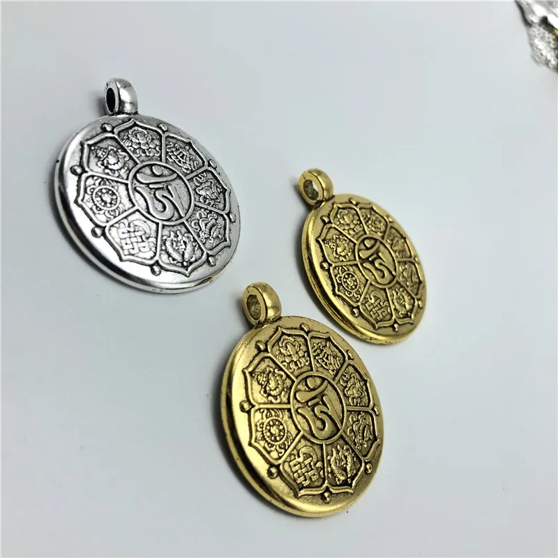 3 шт шарма Турция Йога Логотип Круглый кулон для изготовления ювелирных изделий