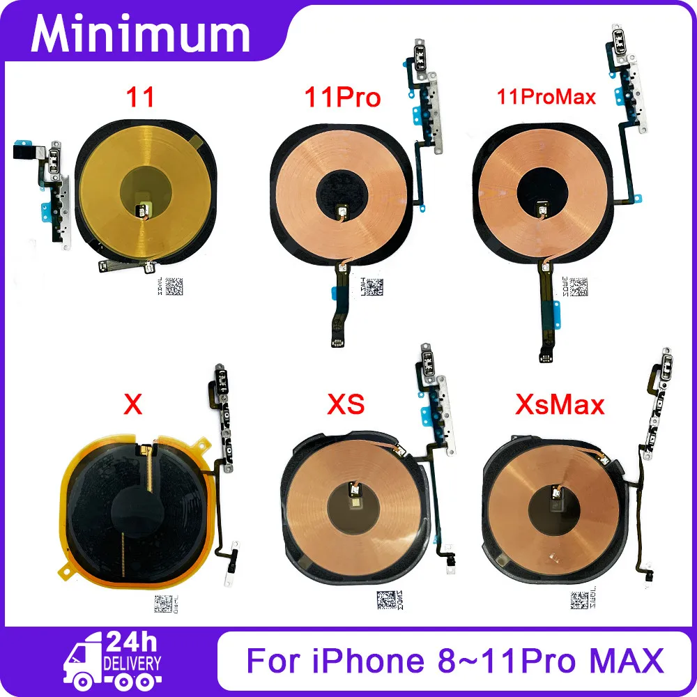 Для iPhone X XR Xs Max 11 Pro беспроводной зарядный чип катушка и регулятор громкости