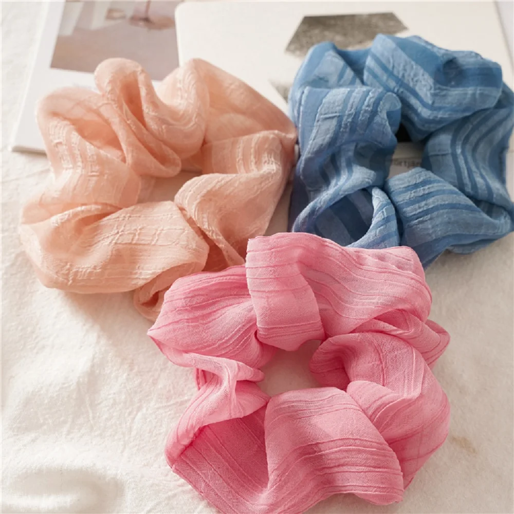 Новое поступление Корейская однотонная резинка для волос прозрачная