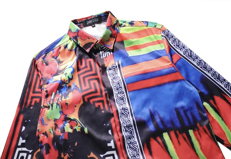 Мужская рубашка с длинными рукавами новая весенняя и осенняя 3D цифровая