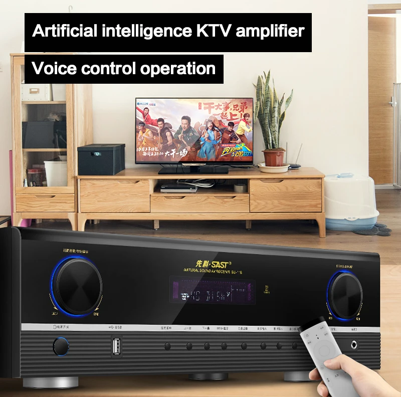 Мощный домашний усилитель мощности KYYSLB 800 Вт 4 ~ 16odm 220 В 5 1 сабвуфер умный Wi-Fi