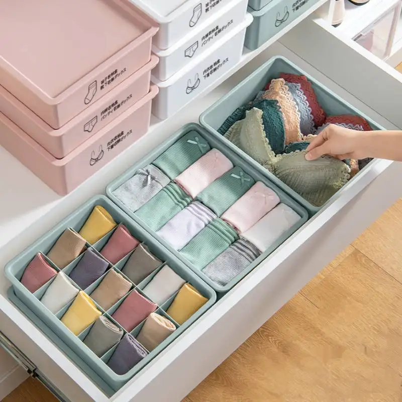 

Household Underwear, Socks, Storage Box, Drawer Type Plastic Storage Box, Compartment Design, Space-saving Finishing Box