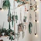 3 шт. подвесной держатель для растений, корзины для растений, комнатный макраме, настенный подвесной набор в стиле бохо, искусственная Цветочная подвеска