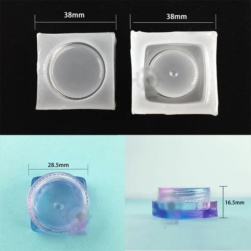 

DIY Round Silicone Storage Box Mold Resin Mould Jewelry Casting Craft Handmade