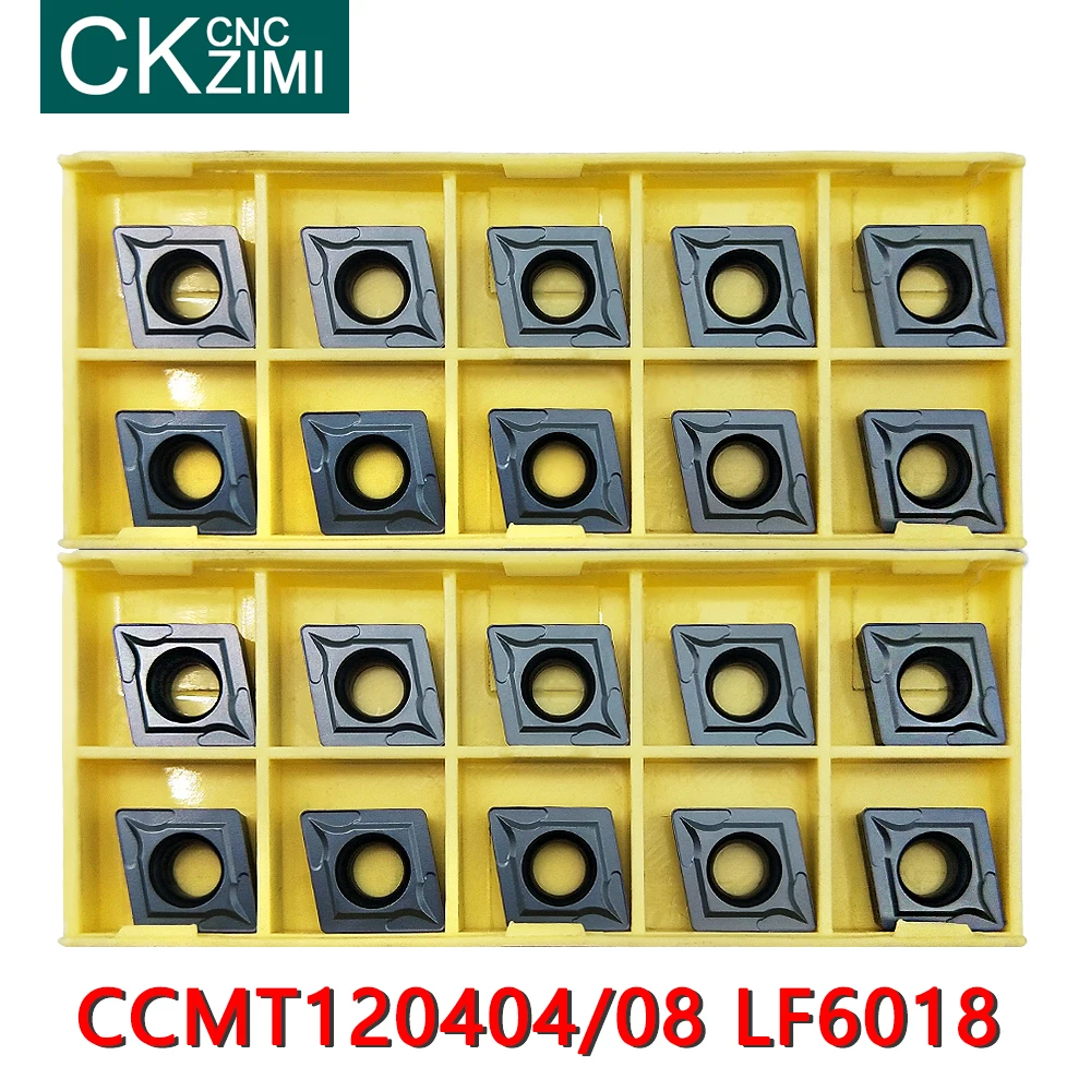 10 шт. режущие инструменты из нержавеющей стали CCMT120404 LF6018 CCMT120408 CNC вставки карбида