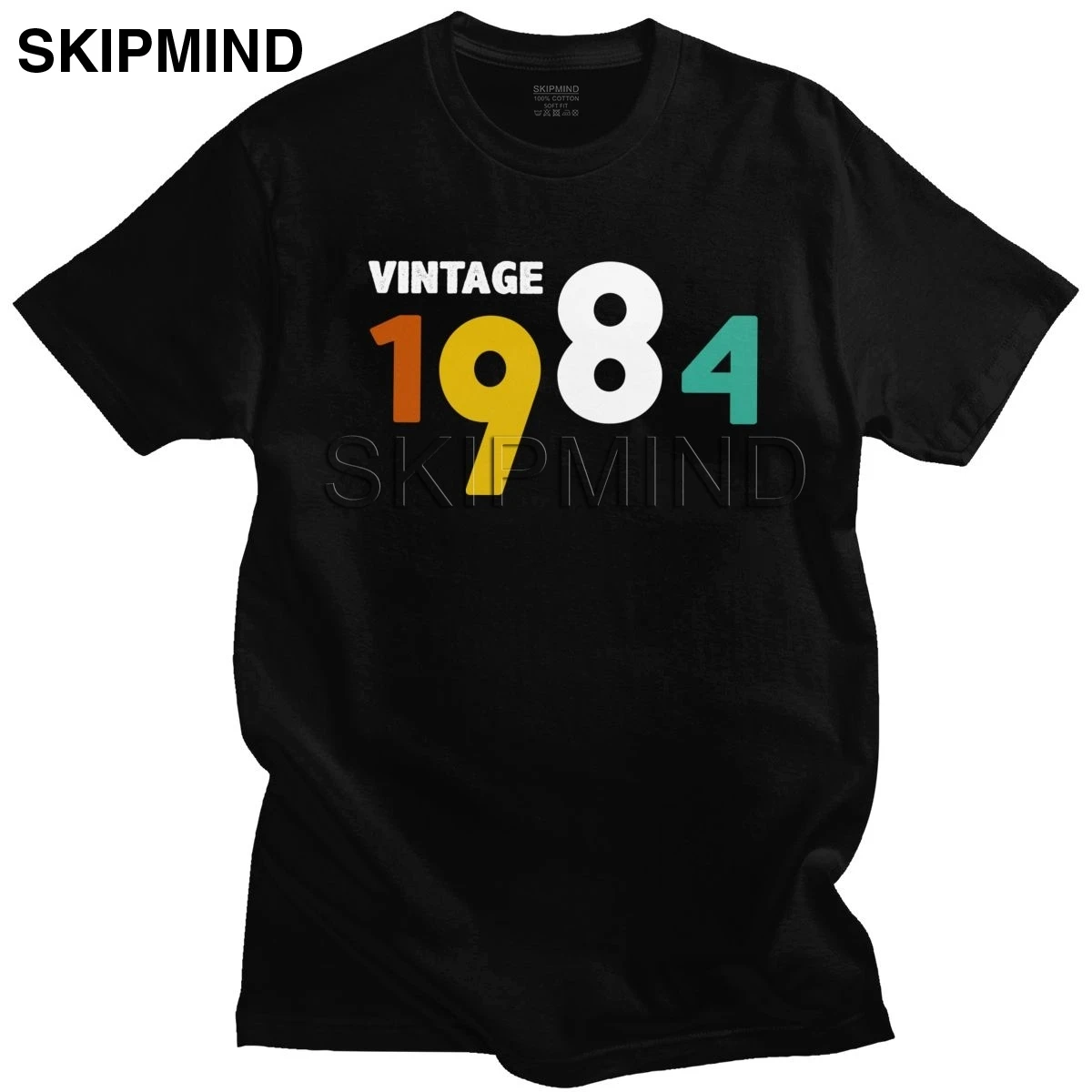 

Красивая футболка для маленьких мальчиков футболка для мужчин в стиле ретро, родившиеся в 1984 с короткими рукавами натуральный хлопок футбо...