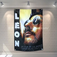 leon the professional movie poster banners bar cafe hotel wall decor hanging art waterproof cloth polyester fabric flags