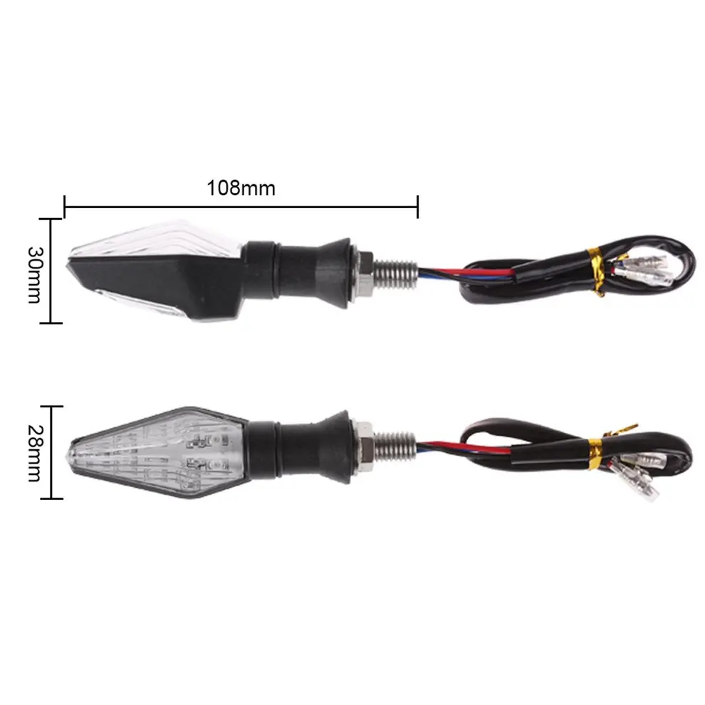 

2pcs Universal Motorcycle Turn Signal Light Double-sided Lighting 12V Super Bright LED Bulbs Light for Motorbike Off Road