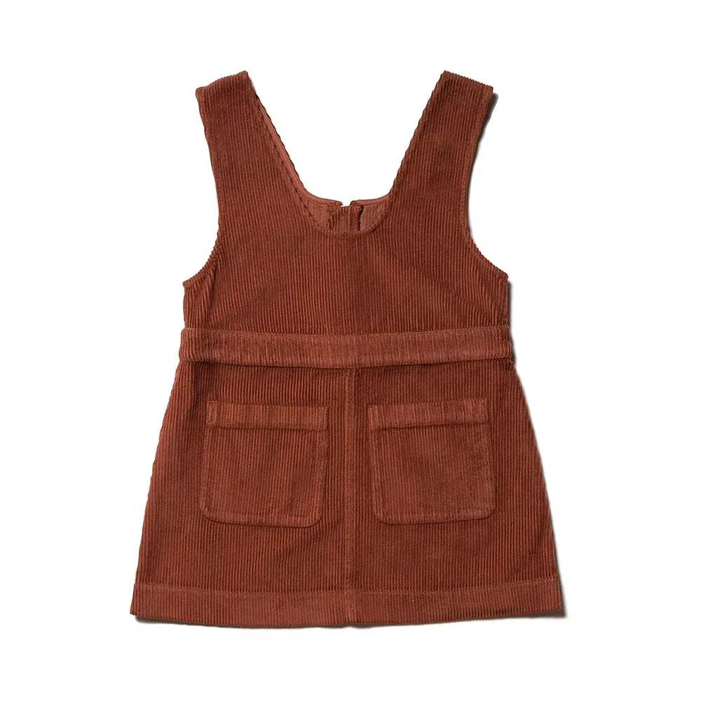 Детские платья Wyn Брендовое вельветовое платье с карманами для девочек на осень и