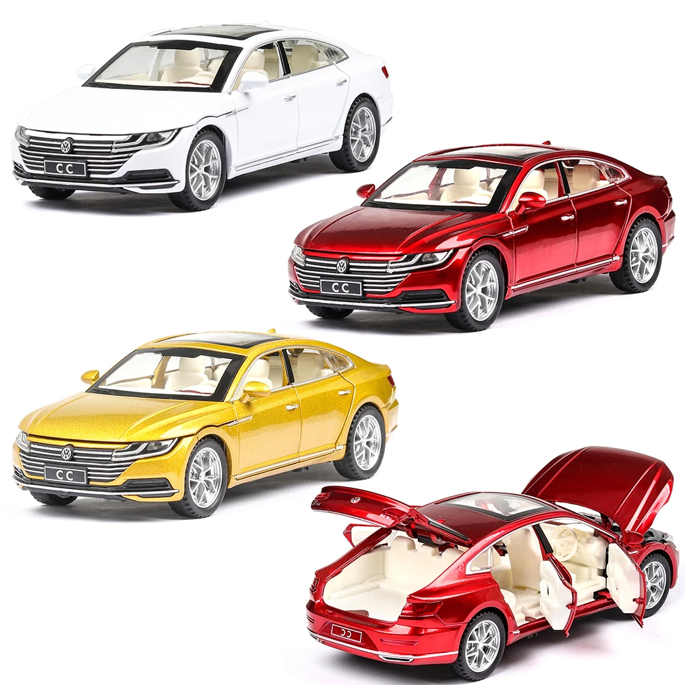 1:32 Volkswagen CC литая под давлением игрушка музыкальная с подсветкой машина