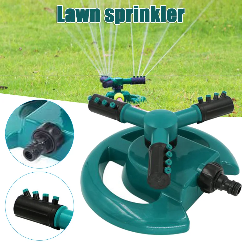 

Garden Sprinkler Automatic Watering 3 Arm Sprinklers Water Sprayer 360 Rotation for Lawn Irrigation L23