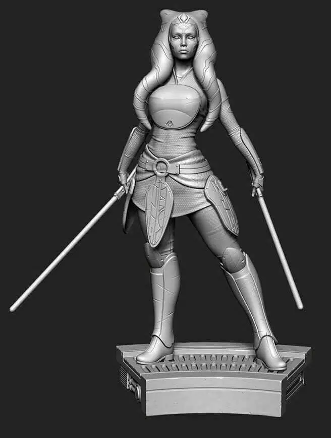 

1/18 10mm 1/24 75mm Resin Model Ahsoka Figure Unpainted Unassembled RW-097
