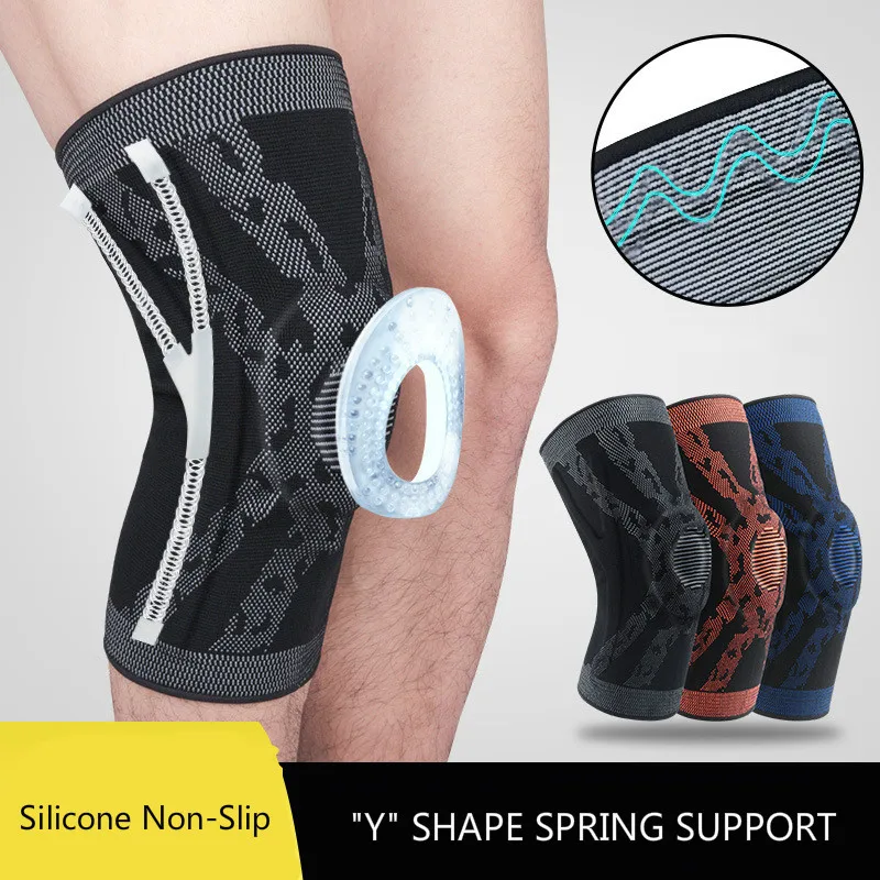 

1PCS Silicone Knee Support Pads Strap Knee Brace For Arthritis Joint Pain Meniscus Compression Protection Squat Injury Recovery