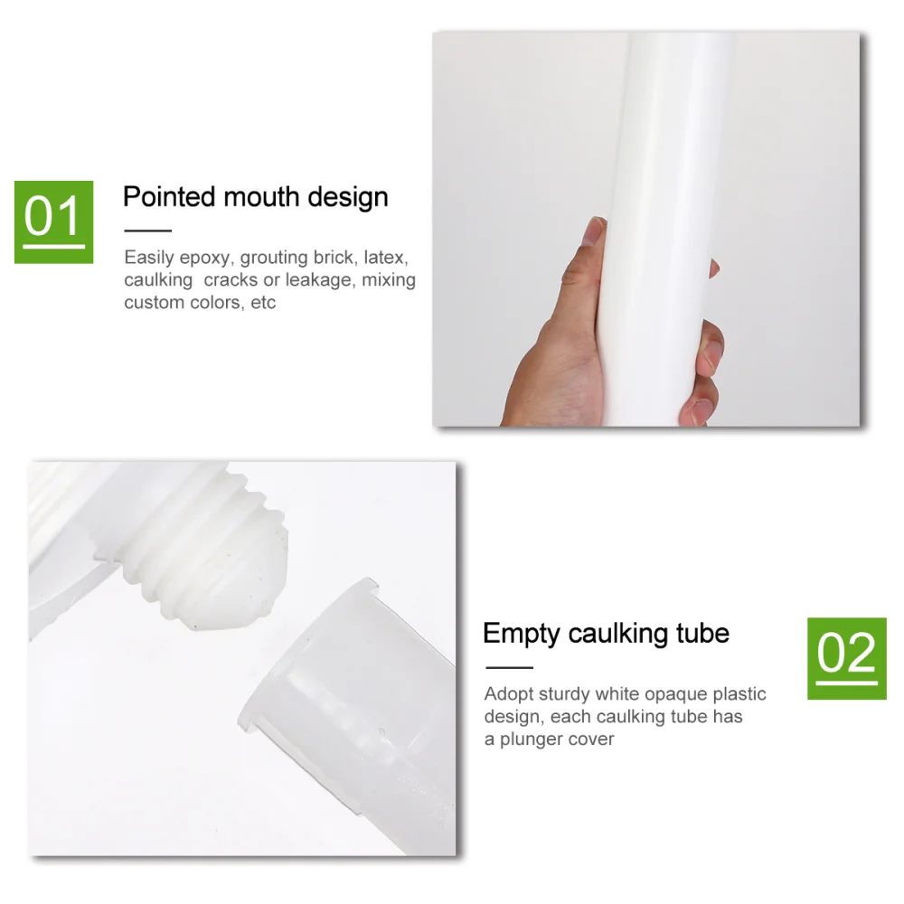 

5 Pcs Empty Caulk Tubes Refillable Sealant Caulking Tube Home Supplies