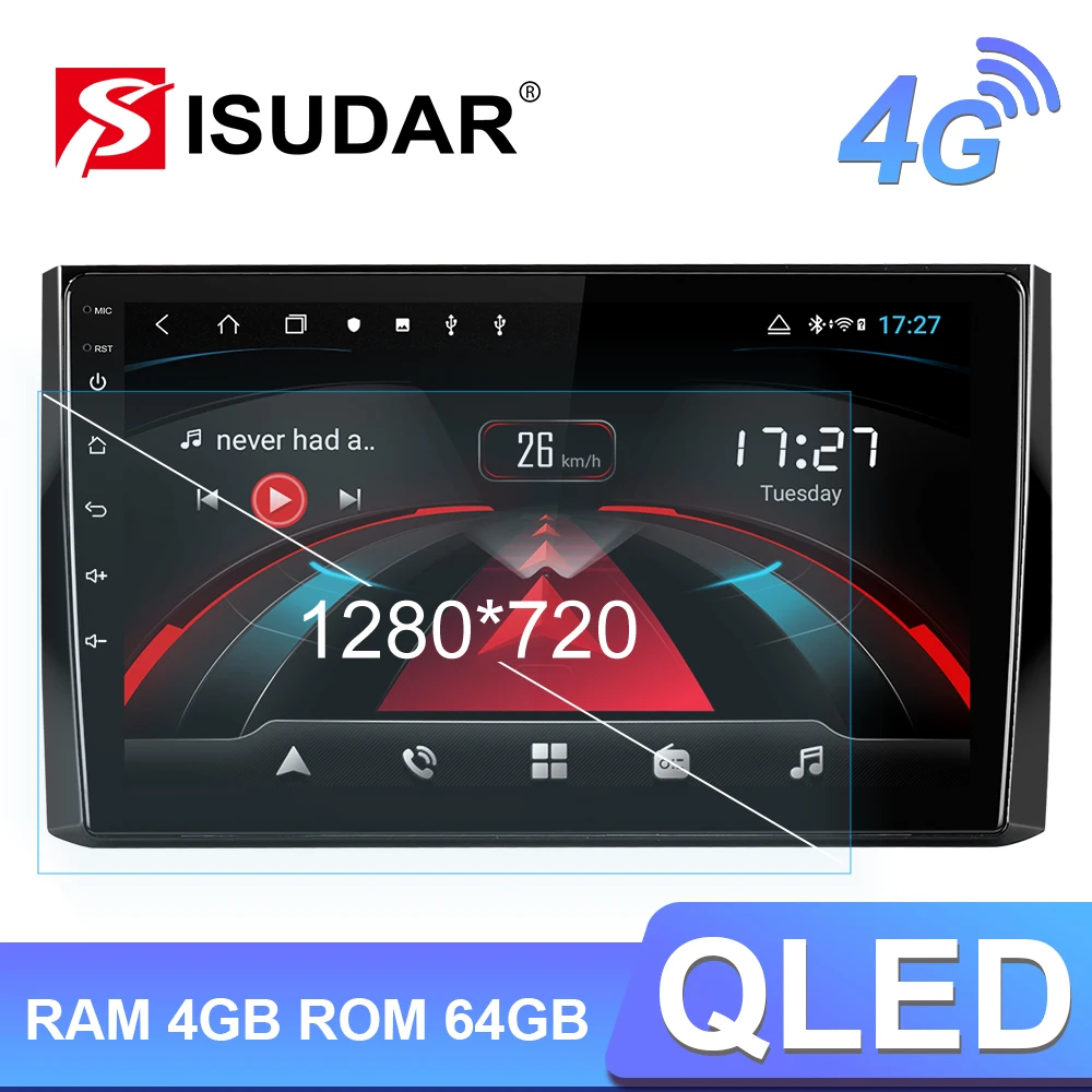 Автомагнитола Isudar H53 4G Android 8 ядер ОЗУ 4 Гб ПЗУ 64 ГБ камера DVR DSP для Skoda Kodiaq 2017 2018 2019 |