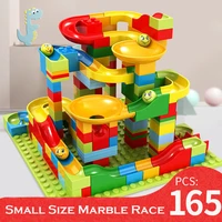 168336pcs marble race run bricks set small size learning educational construction blocks diy assembly toys for kids gifts