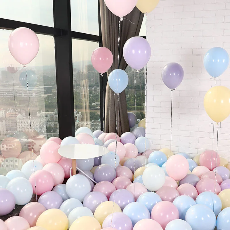 

100Pcs 10" Macaron Macaroon Candy Colored Latex Balloons for Birthday Wedding Engagement Christmas Festival Party Decorations
