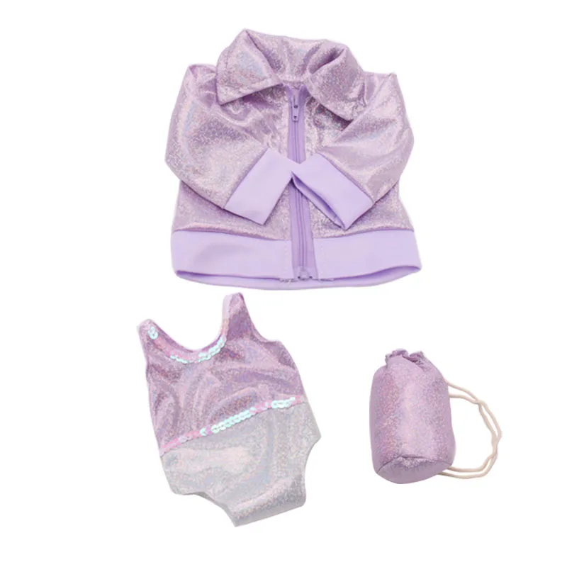 18-дюймовое Кукольное платье для девочек спортивный костюм куртка + комбинезон