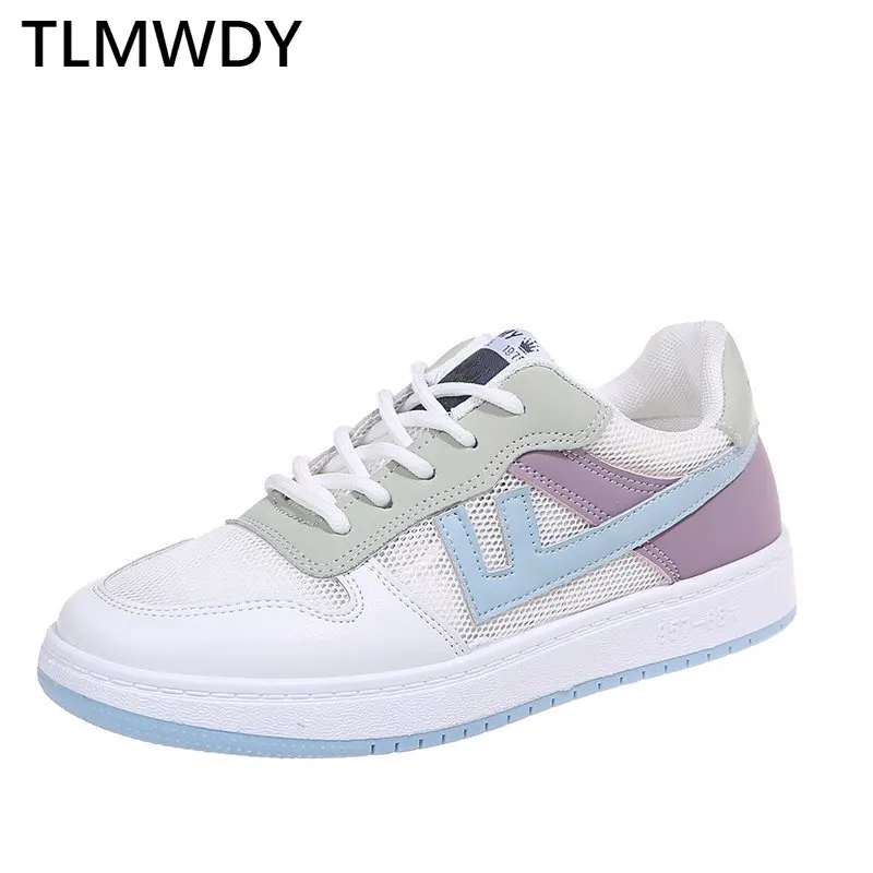 

2021 Fashionable Women's Shoes Comfortable Breathable Mesh Casual Shoes Autumn Women's Lace-up Non-slip Wear-resistant Sneakers