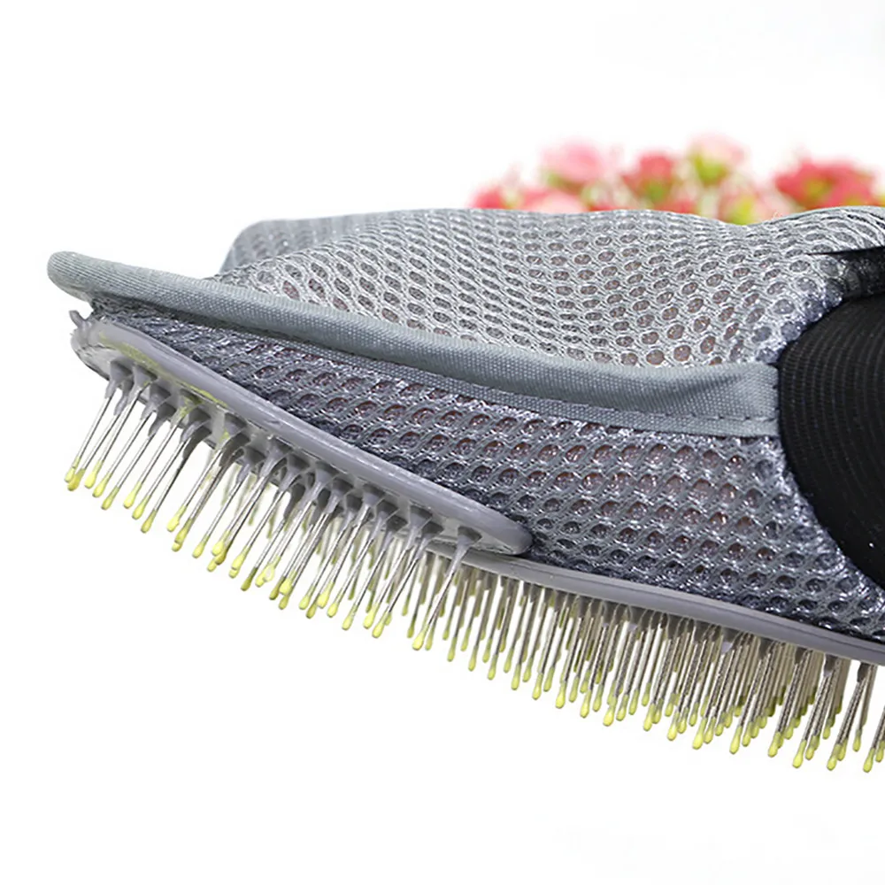 

Pet Grooming Glove Hair Removal Mitts Gentle Brush Comb Pin Brush Cat Dog Long Short Fur Hair For Relax Muscles Pet Bath Brush
