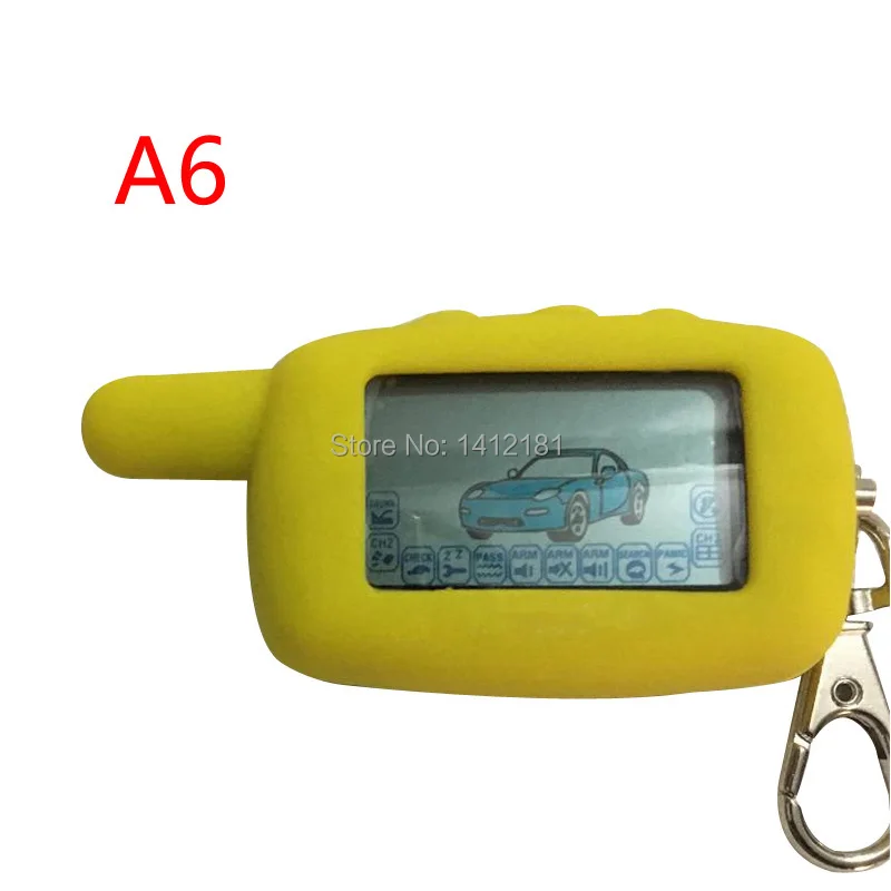 Брелок для ключей A6 с ЖК дисплеем и желтым корпусом русской Starline двусторонняя