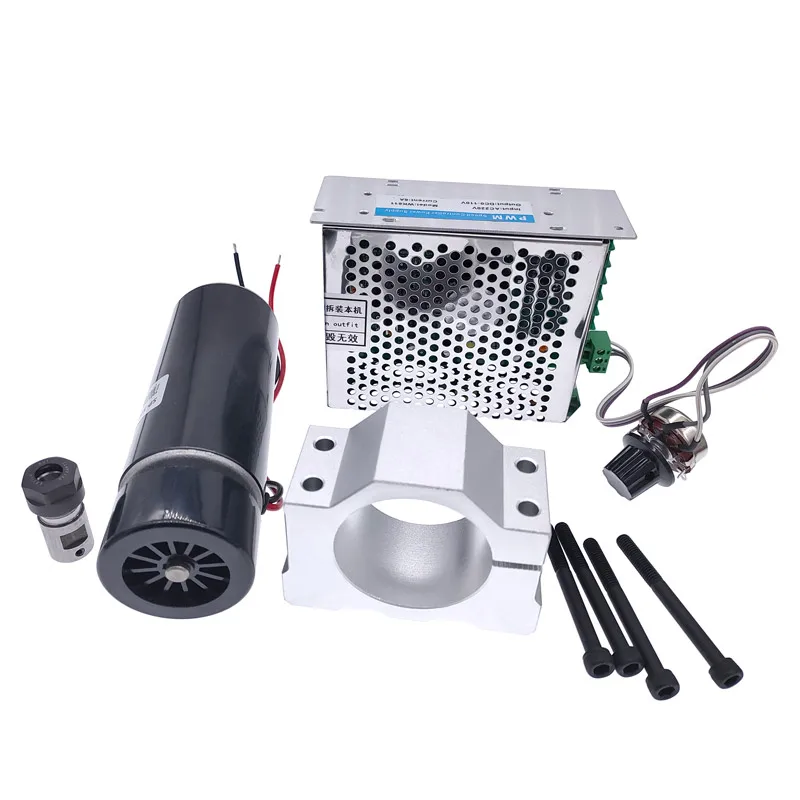 Электродвигатель шпинделя с воздушным охлаждением 500 Вт 100 в + WK611 регулятор