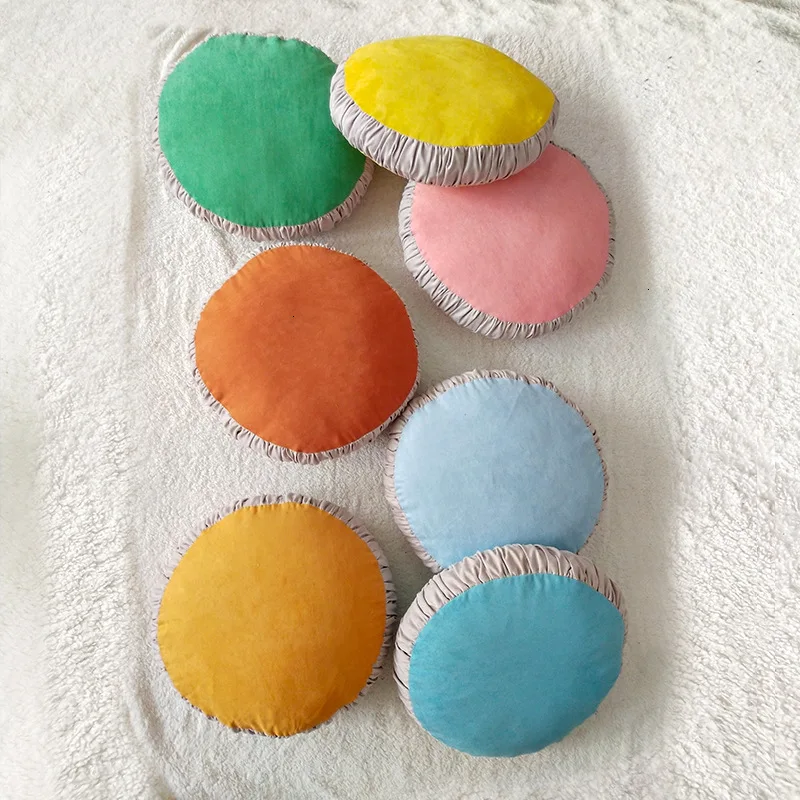 Замша сращивания Подушка Almofadas Para декоративный диван торт Автомобильная круглая