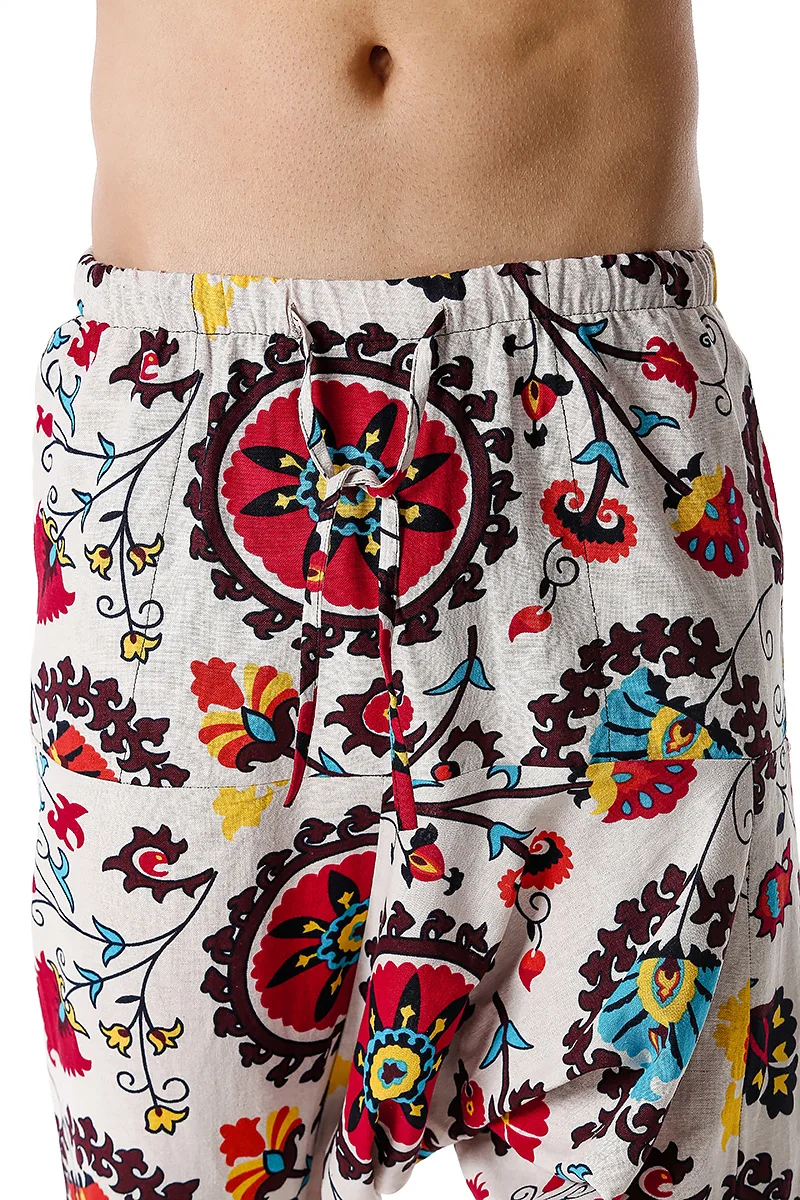 Для мужчин шаровары в стиле хип-хоп штаны с заниженным шаговым швом мешковатые