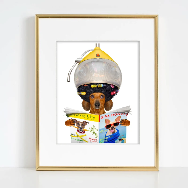 Такса сосиска собака парикмахерские Искусство Холст Живопись стена