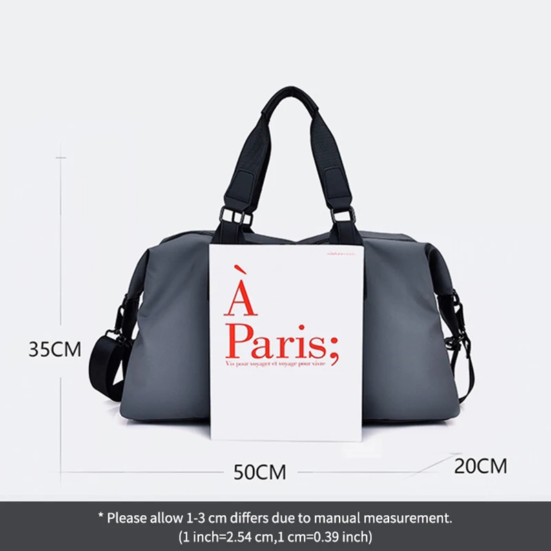 Men Travel Bags Male Waterproof Oxford Handbags Casual Shoulder Bag Large Capacity Luggage Bags Black Gray Hand Bag XA235M