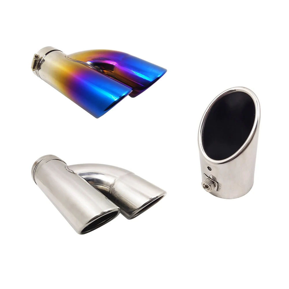 Двойной Модернизированный глушитель выхлопной трубы диаметром 2 36 дюйма для