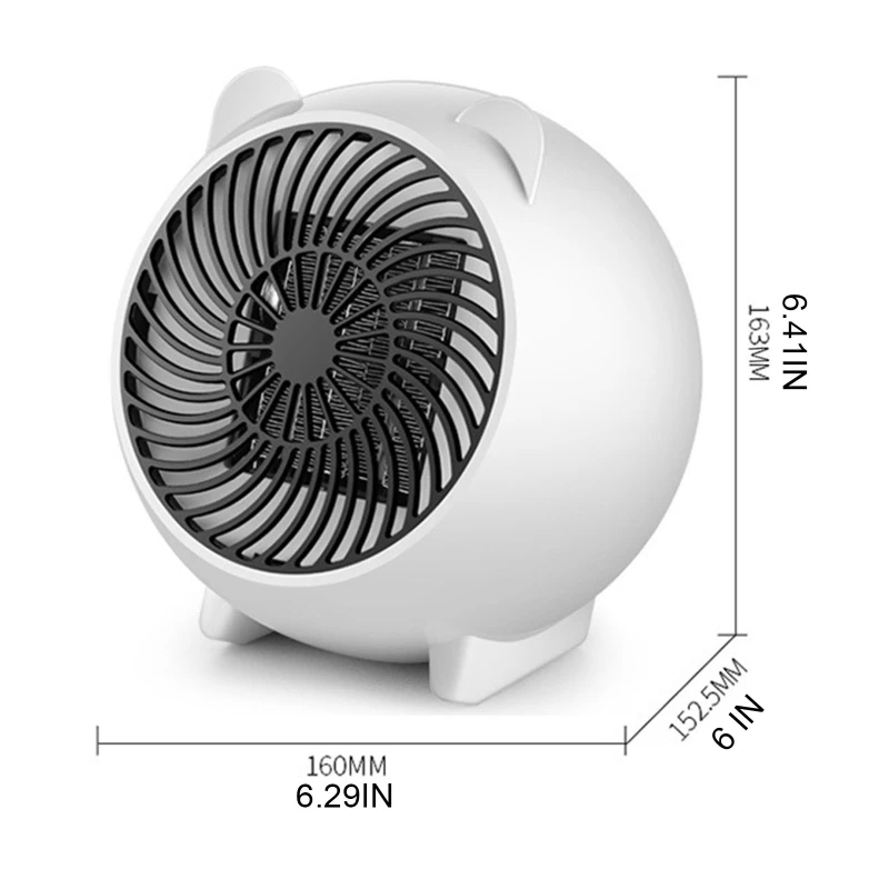 

Portable Cute Shape 250W Electric Fan Heater Adjustable Thermostat Appliances 24BD