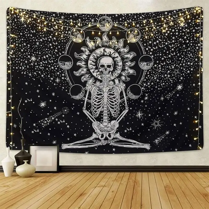 

Skeleton India Tapestry Bohemian Throw Wall Hanging Home Decor Blanket Bedspread
