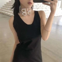 luxury exquisite shiny crystal womens letter necklace fashion rhinestone necklace bb exaggerated gothic collar jewelry accessor