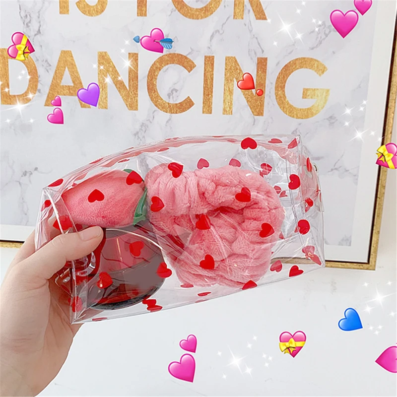 Симпатичная фруктовая Цветочная ПВХ косметичка водонепроницаемая Милая