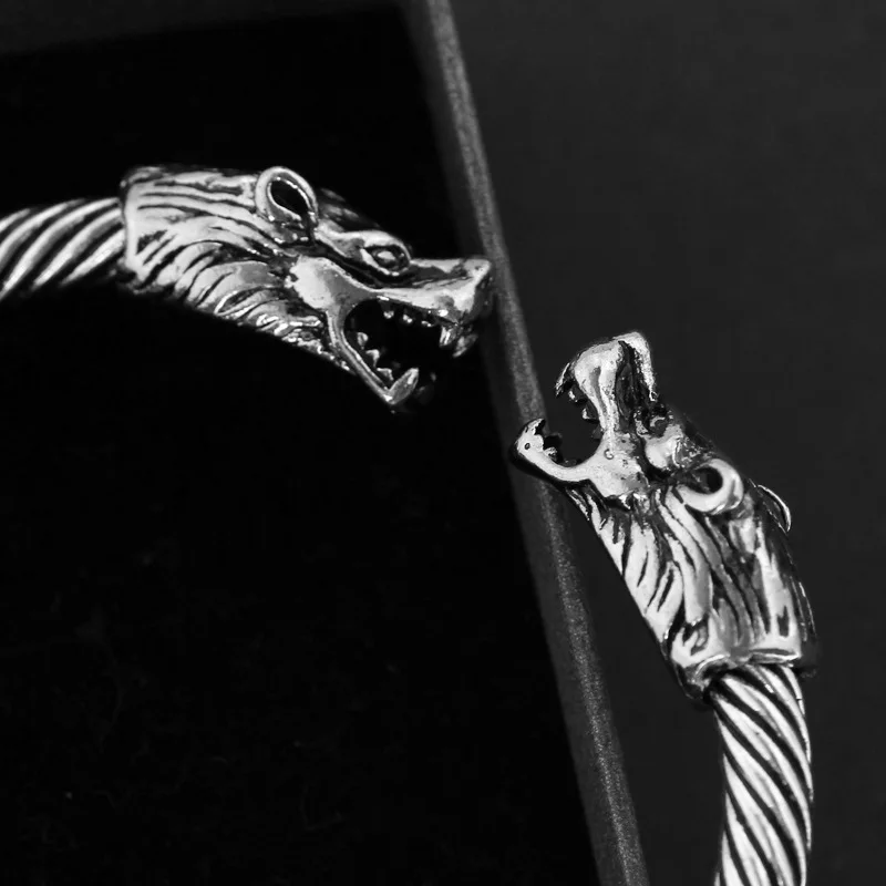 Волчий браслет голова тигра новые ювелирные изделия индийские Открытый для