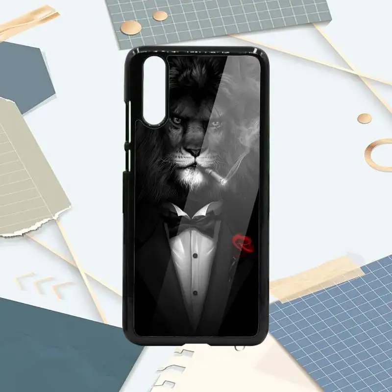 

King of the forest lion horror animal Phone Case PC For Samsung galaxy S note 8 9 20 10 e lite2019 plus pro ultra