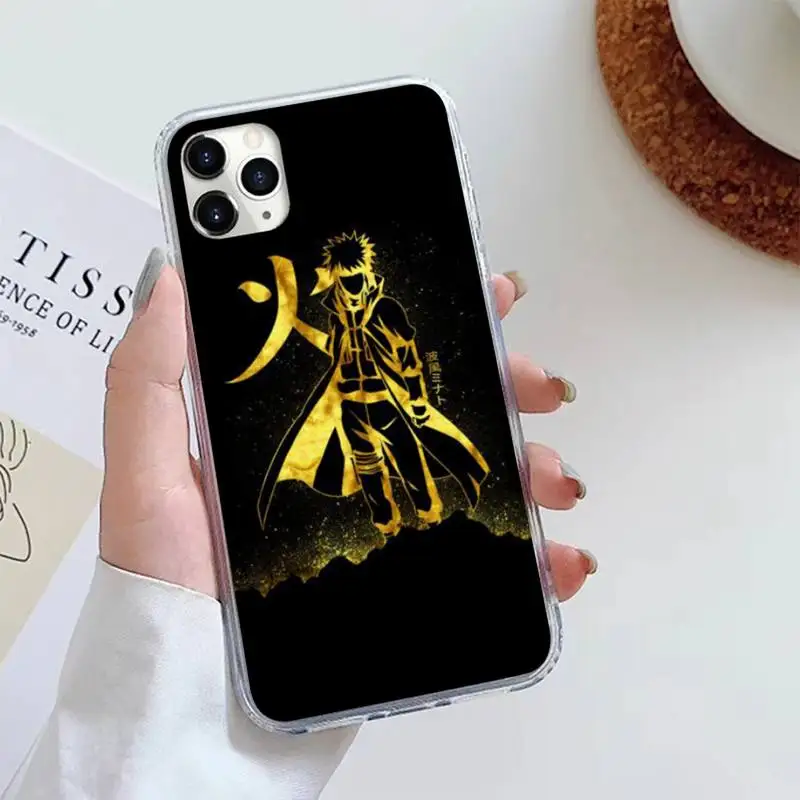 

Anime Naruto One Piece Black gold art Phone Case For iphone 12 5 5s 5c se 6 6s 7 8 plus x xs xr 11 pro max
