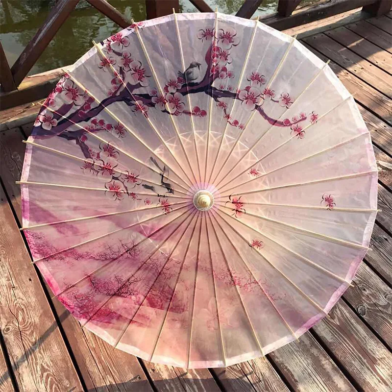 Rain-proof oiled paper umbrellas classic custom Female handmade craft decorative props tung oil umbrella | Дом и сад