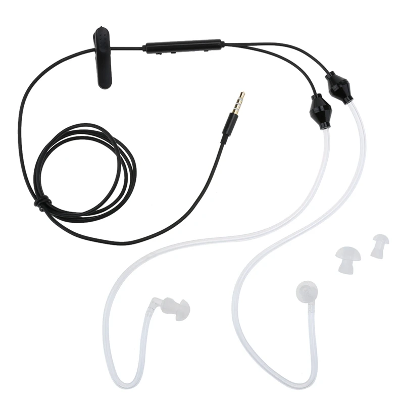 Anti-Radiation Earphone earpiece 3.5mm air Acoustic Tube Stereo earphone with microphone for iPhone Samsung Huawei Xiaomi | Электроника