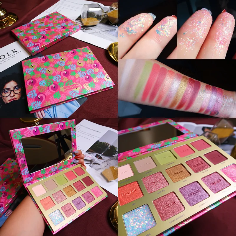 Тени для век палитра 15 цветов макияжа 3D стерео мерцающие матовые тона земли тупые