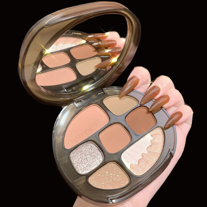 Янтарный палитра теней 8 расцветок матовый блеск металлик Водонепроницаемый