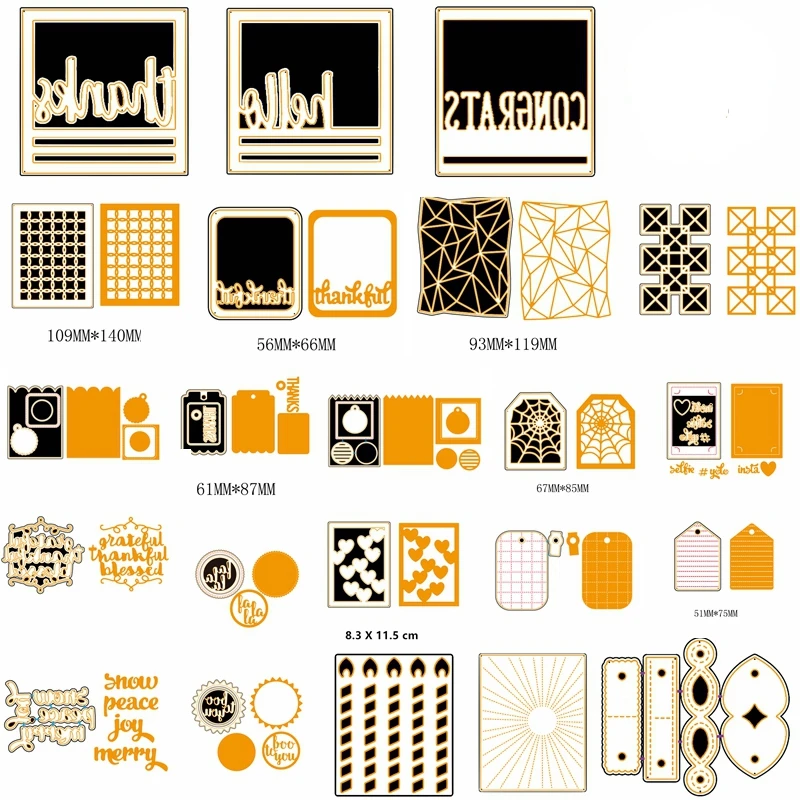 Ремесленный шаблон с буквами квадратными круглыми сетчатыми сердечками рамкой