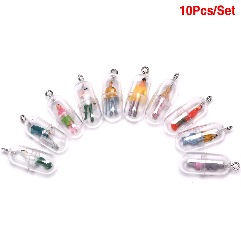 

10pcs/lot Funny Capsule Design Charms Transparent Resin Pills Villain Pendants Fit Charms DIY Earring Jewelry Accessories