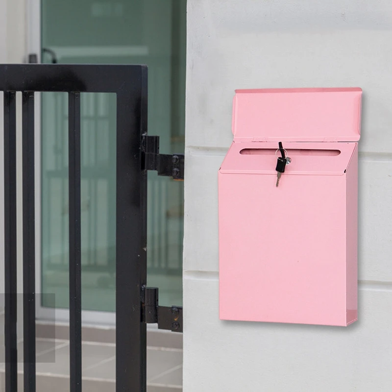 1Pcs Modern Mailbox Comment Letter Deposit Suggestion Drop Box Secured Payments Key Paperwork Secure Postbox Decor | Дом и сад