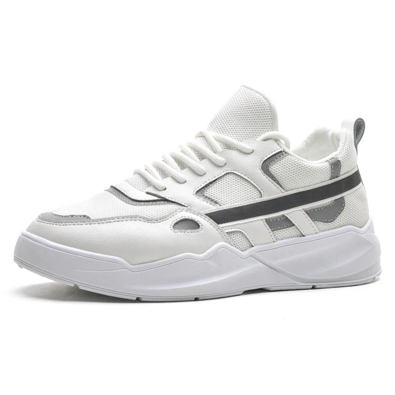 2019 осенние мужские туфли с высоким берцем белые светящиеся и дышащие кроссовки