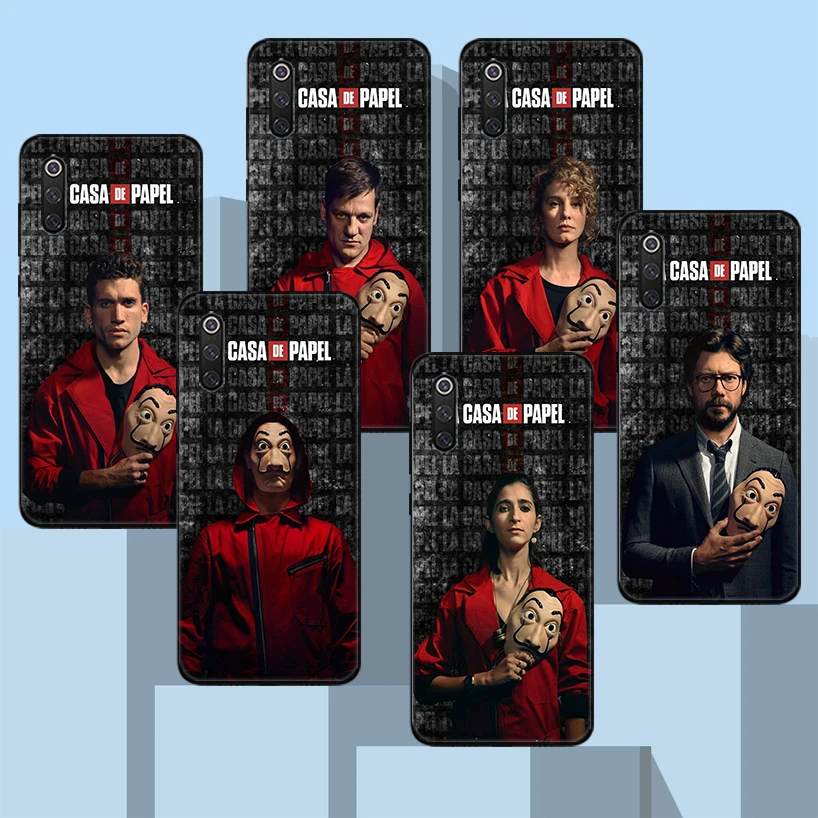 

La Casa De Papel Money Heist Black Phone Case For Xiaomi Redmi Note 10 Pro 10S 9S 8T 7 8 9 9A 9C 9T 8A 7A 6A 5 6 Cover Capa