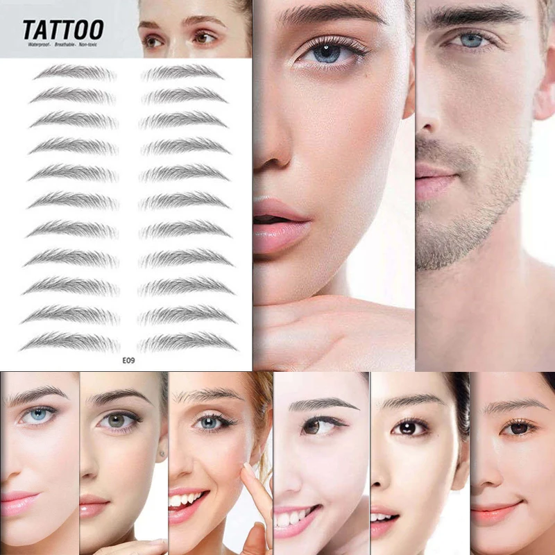Новинка волшебная 4D Наклейка для бровей ложные брови водостойкая стойкая