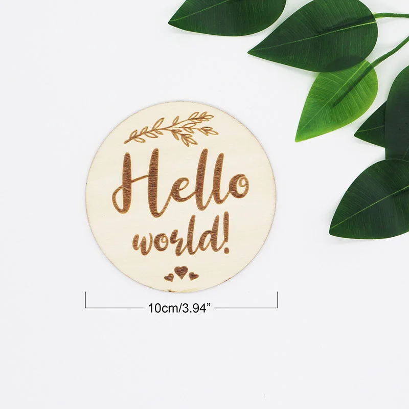 

Ornament Baby Age Card Photo Sharing Cards Nice Gift for Newborn Infant Milestone 6 Sheet/Set Kids Toy Wooden Photographic Props