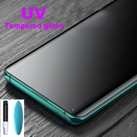 uv tempered glass film for oneplus 9 8 7t pro full cover screen protector for one plus 7 8 9 pro uv liquid glue protection glass